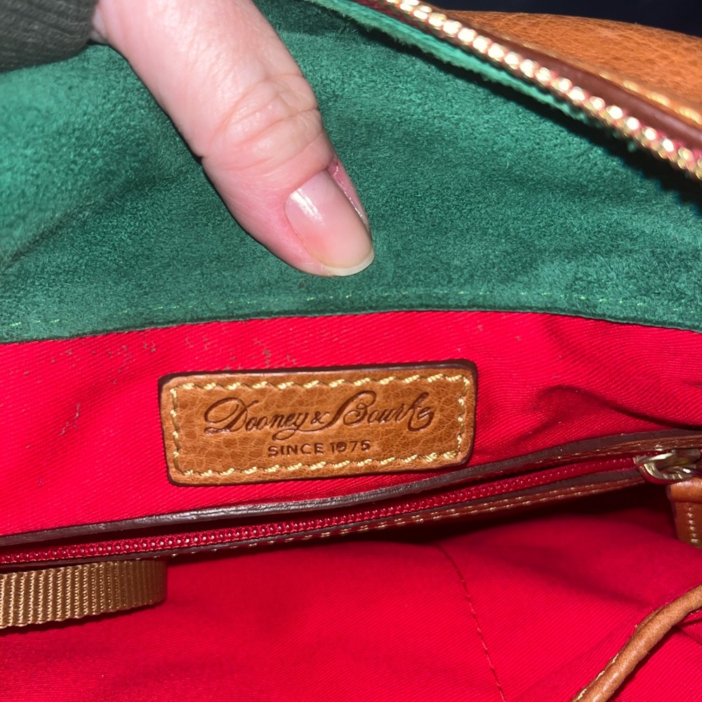 Dooney & Bourke Tan Leather Shoulder Bag - Picture 7 of 10